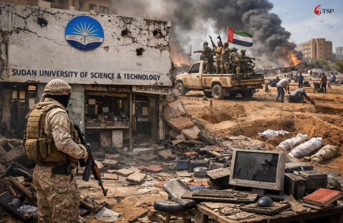 إعلان جامعة السودان عن خسائر حربية بـ 258 مليون دولار واكتشاف معسكر لقوات الدعم السريع.